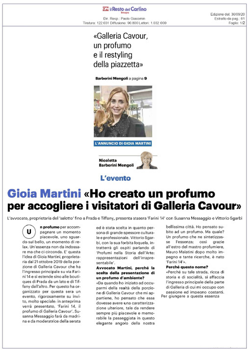 Galleria Cavour, un profumo e il restyling della piazzetta